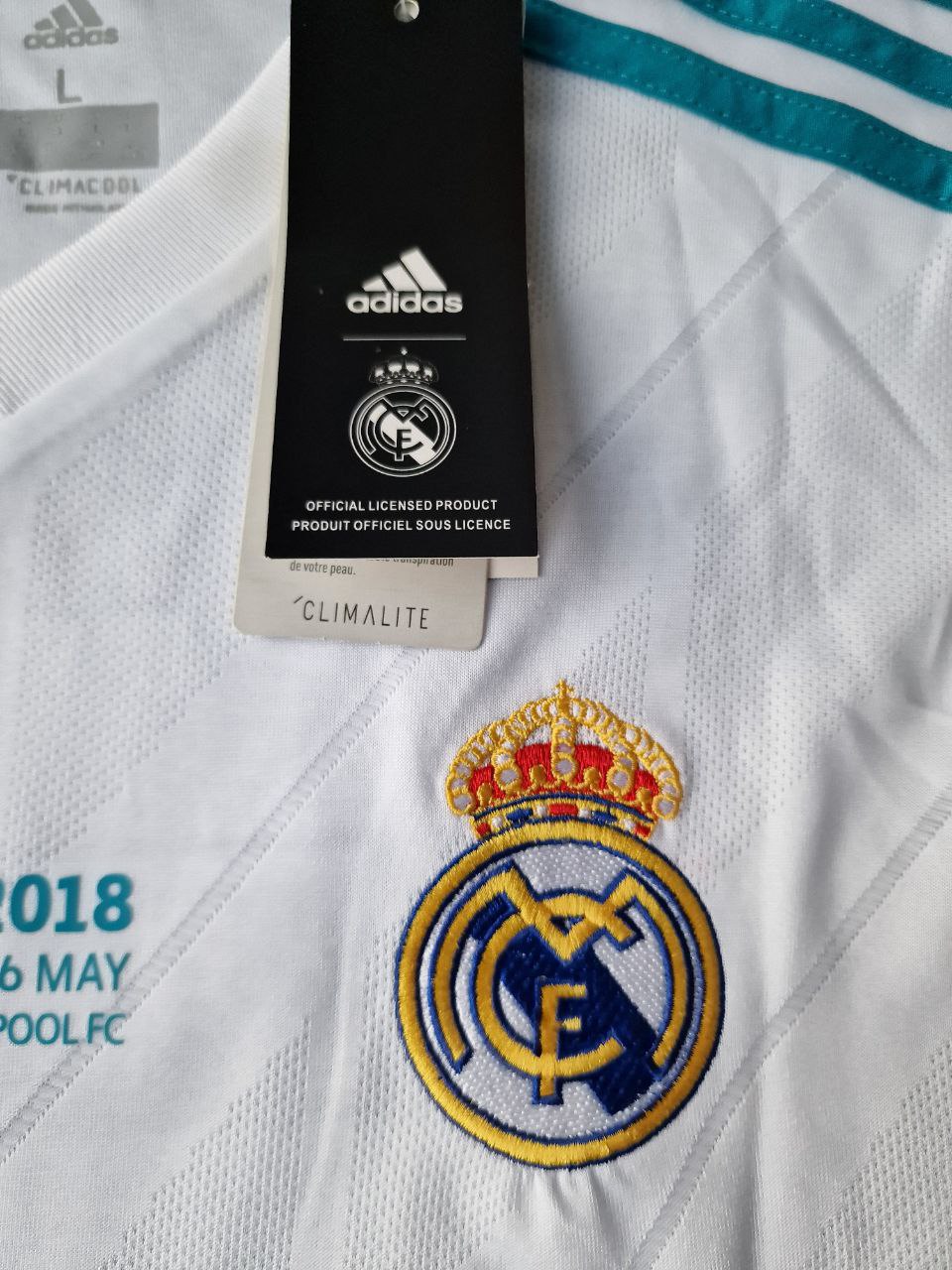 Gareth Bale Real Madrid Champions League Final Kyiv 2018 White Retro Jersey Trikot