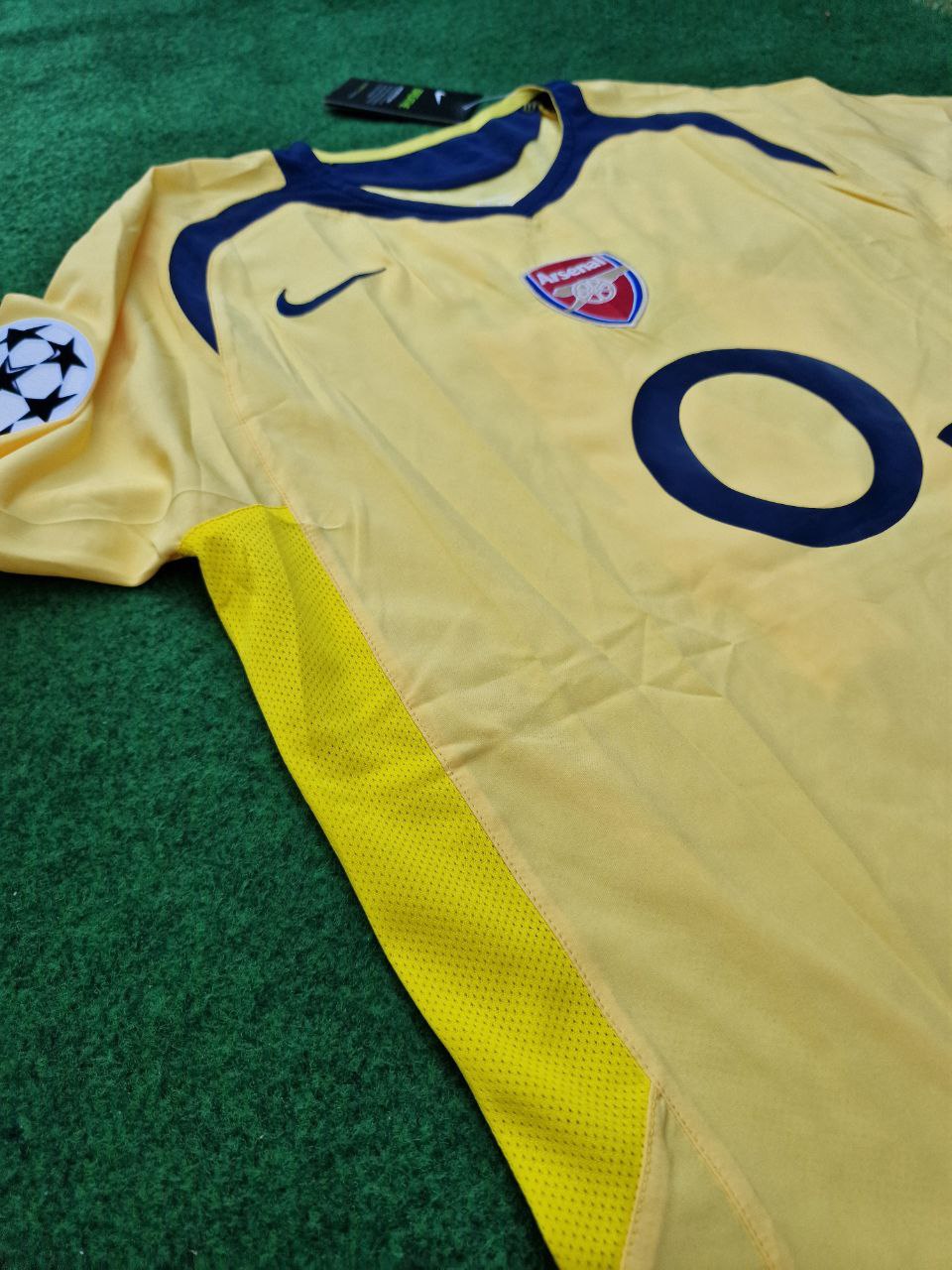 Thierry Henry Arsenal 2005/06  Yellow Retro Jersey Maillot Trikot Maglia