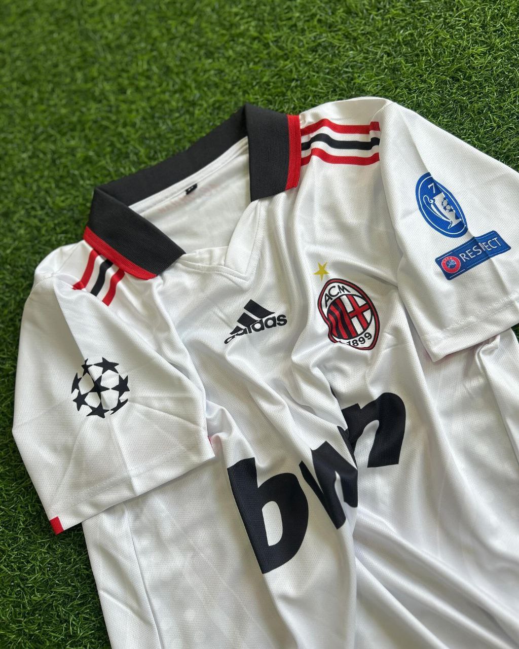 Ronaldinho Milan 2011 season Retro Away Champions League Long Sleeve Jersey