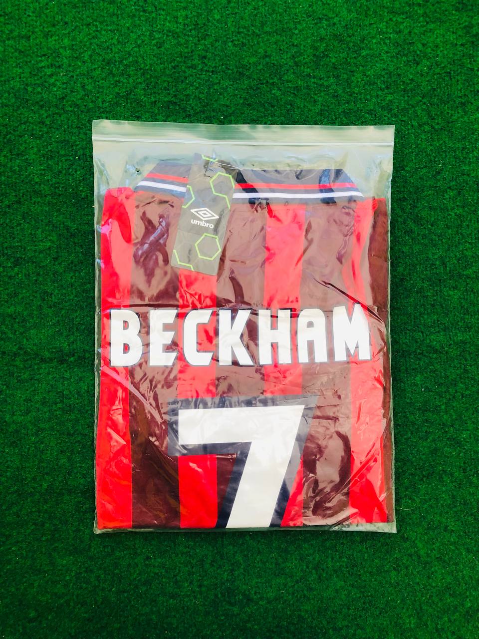 David Beckham England Red Retro Short Sleeve Jersey