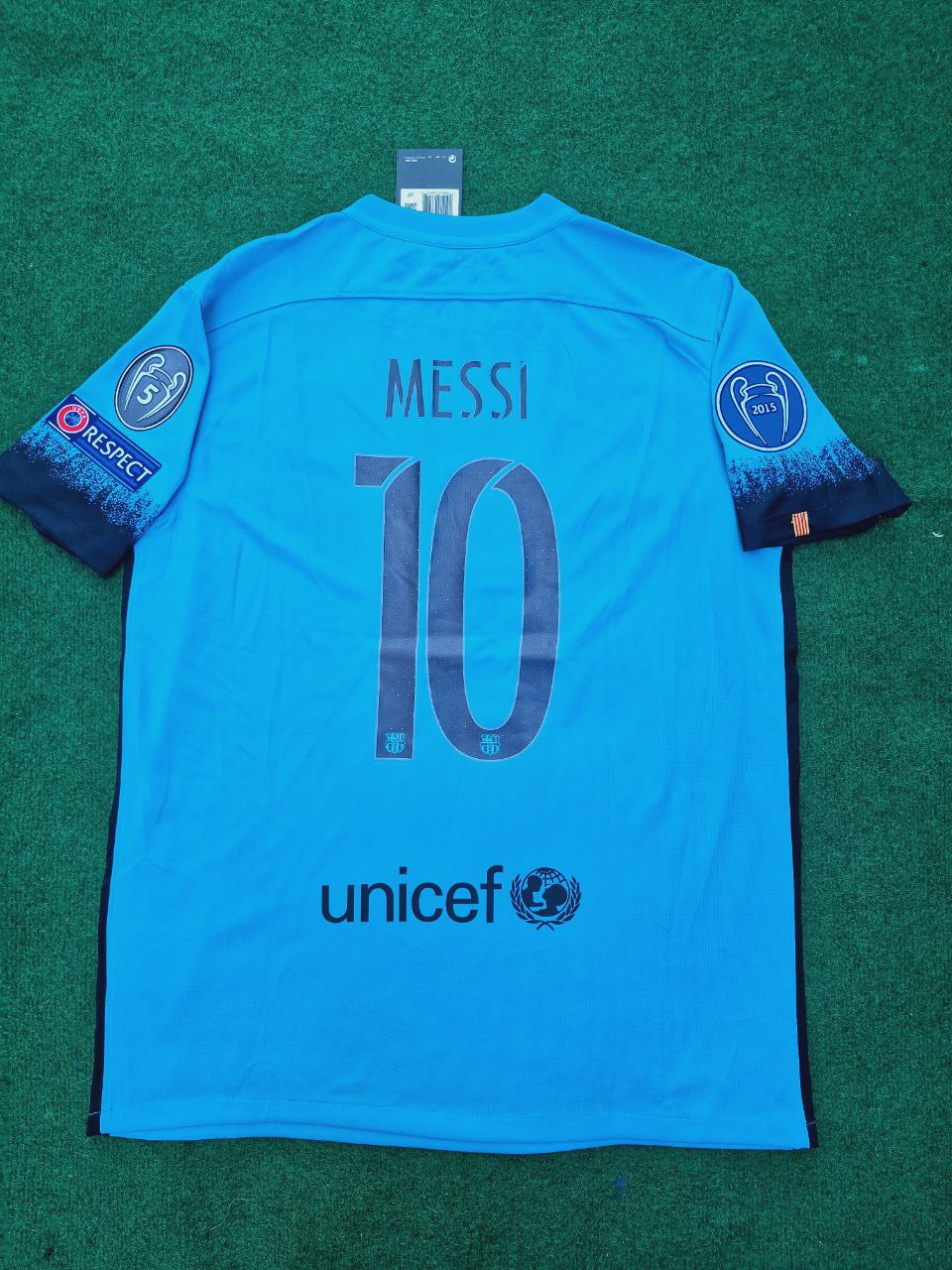 Lionel Messi Barcelona 2015-2016 Champions League Retro Jersey Maillot Trikot Maglia