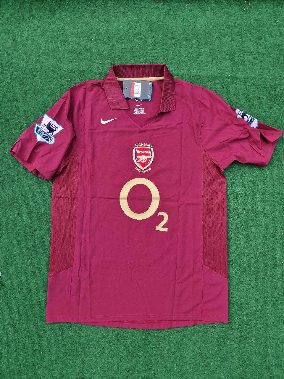 Thierry Henry Arsenal 2006 Highbury Burguny Premier League Patch Retro Football Jersey