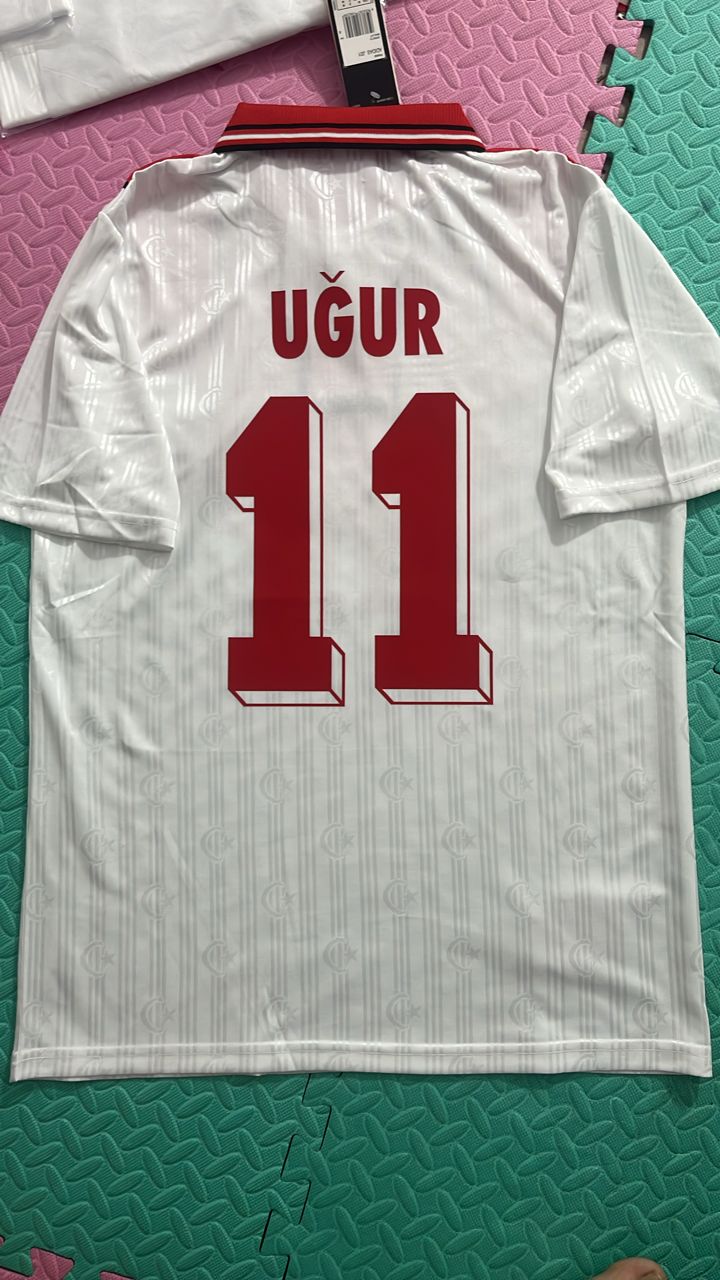 Türkiye Turkey Retro Beyaz Özel Forma Football Jersey Maglia Trikot Maillot