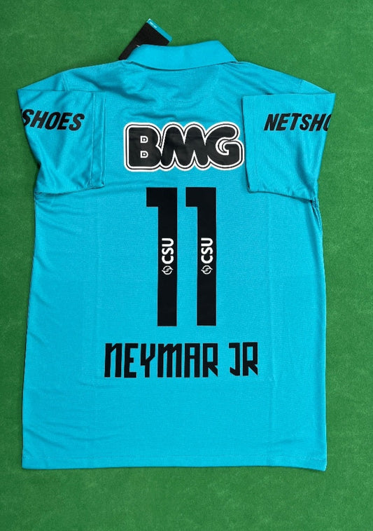 Neymar JR Santos FC Retro Blue Jersey