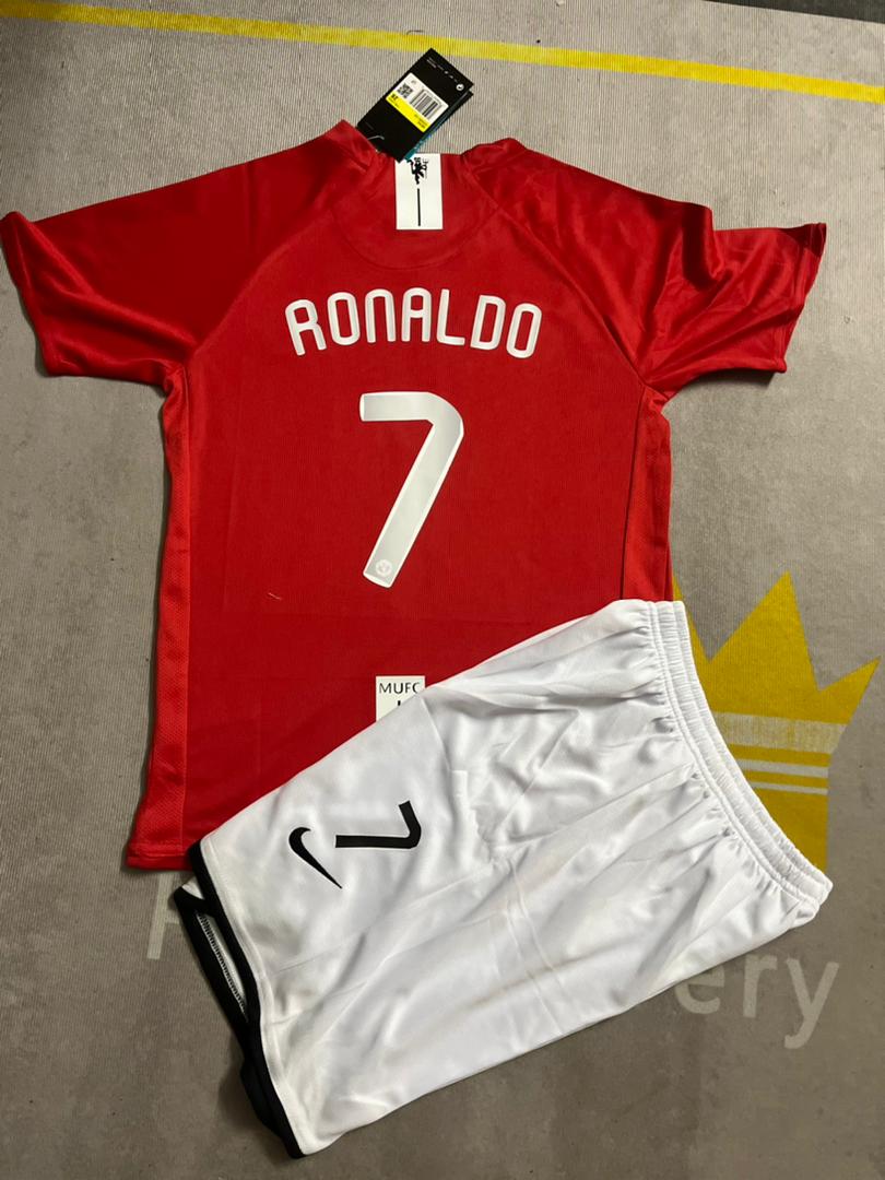 Cristiano Ronaldo Manchester United 2009 Moscow Final Kids Children Home Football Jersey