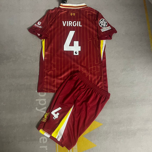 Liverpool Virgil van Dijk Kids Kit Child Set Retro Jersey Kinder Trikot