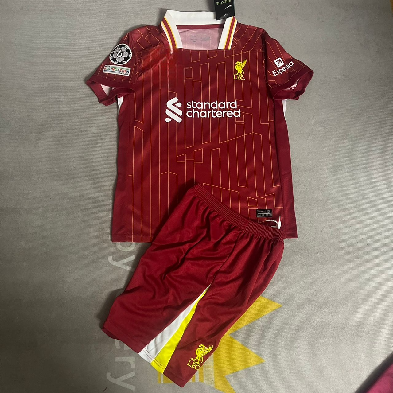 Liverpool Virgil van Dijk Kids Kit Child Set Retro Jersey Kinder Trikot