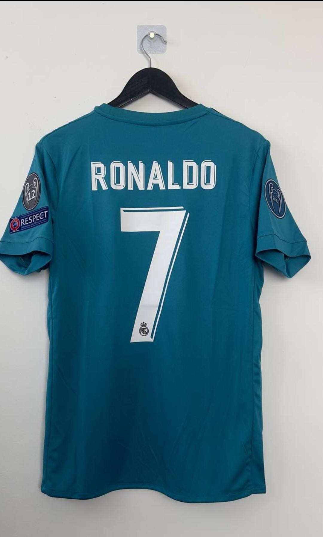 Cristiano Ronaldo Real Madrid 2017 2018 Season Retro Short Sleeve Jersey Trikot